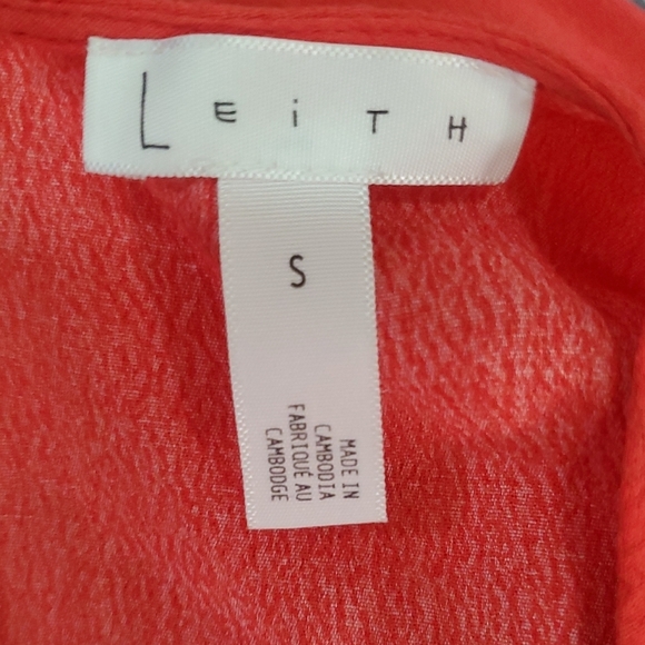 Leith Floral Print Maxi Red Dress Short Flutter Sleeves, Size S - Picture 8 of 11